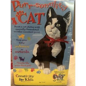 Vintage Cat Purr-sonality Textured Statue Painting Kit Faber-Castell USA "NEW "